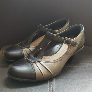 Earth Wanderlust Soft Calf Leather Mary Jane Strappy Comfort Heels Shoes
